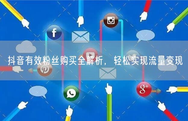抖音有效粉丝购买全解析，轻松实现流量变现